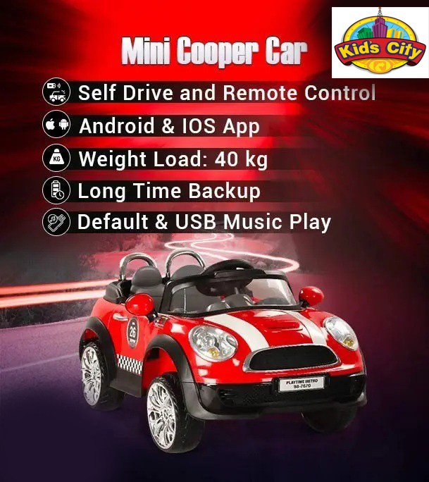 Mini Cooper Car- Red - Image 3