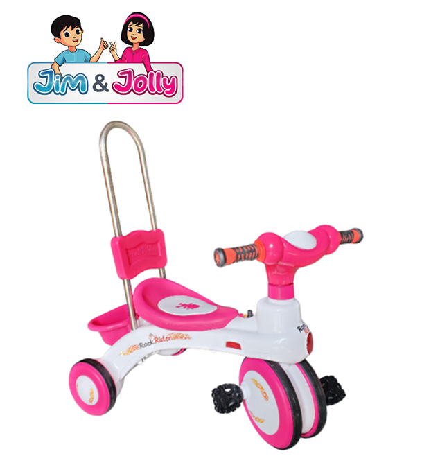 Rock Rider Tricycle With Support Handle - Pink