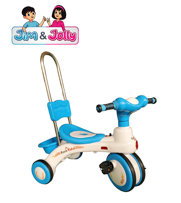 Rock Rider Tricycle With Support Handle - Blue