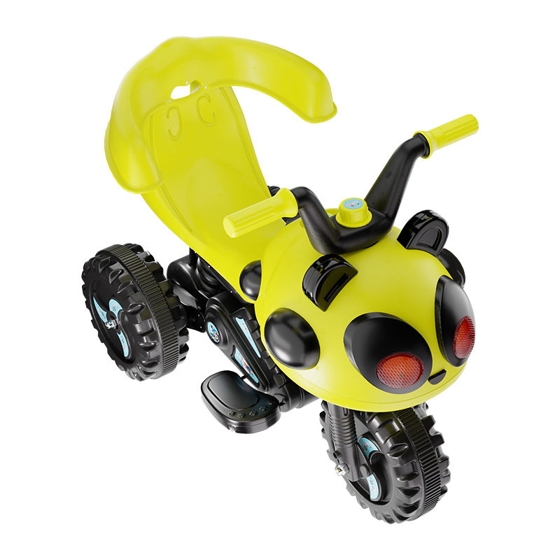 Rechargeable Pikko Tricycle - Yellow - Image 4